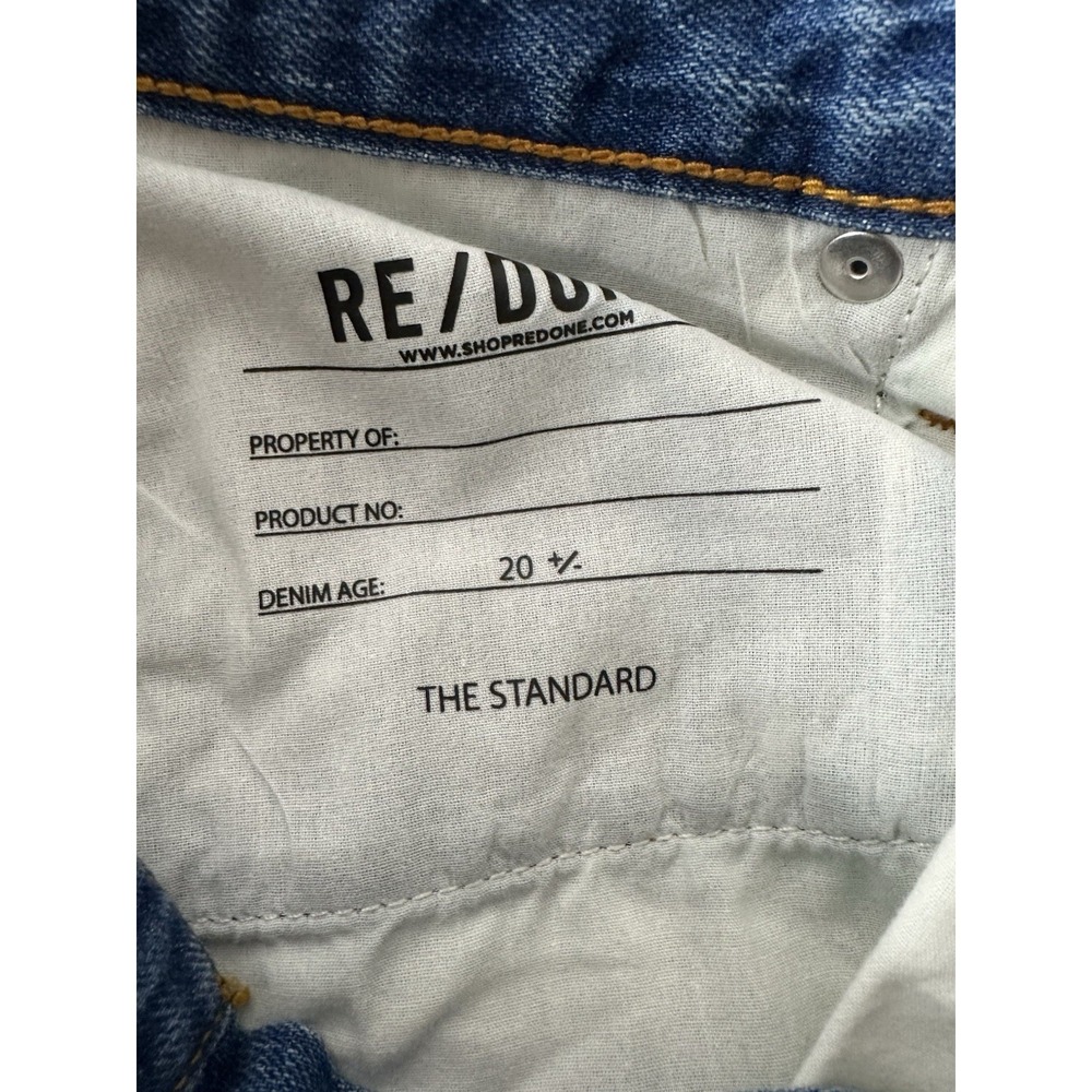RE/DONE Straight Jeans Womens 24 (28x29) Blue Button Fly Denim Classic - Picture 5 of 9